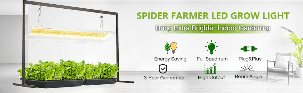 Spider Farmer Canada SF300 33W Full Spectrum LED Grow Light For Veg