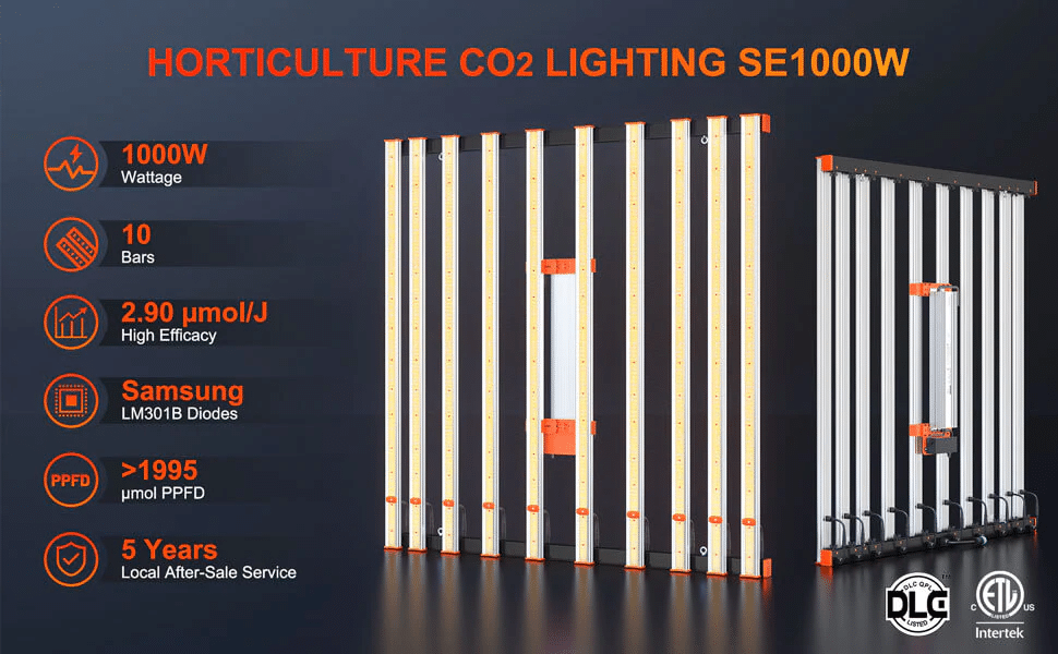 Spider Farmer SE1000W full spectrum led grow light specification