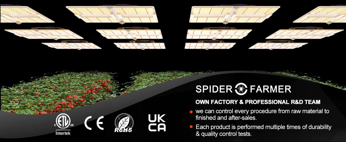 Spider Farmer Upgrade SF7000 650W Full Spectrum Foldable Led Grow Light With Dimmer Knob
