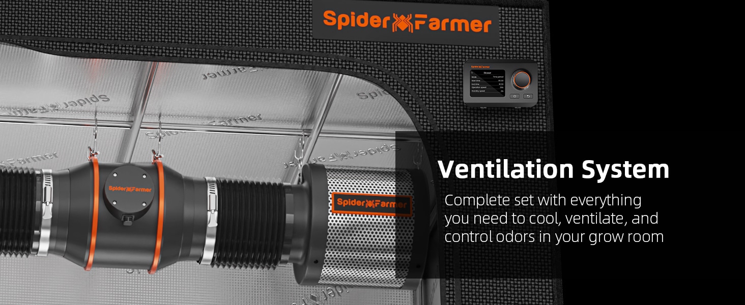 Spider Farmer 6 inch inline fan kits-GGS
