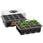 4-Pack Seed Starter Trays with Dome – Germination Kit for Seedlings, Herbs, Vegetables, and Mushrooms