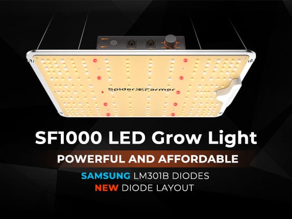 Spider Farmer ca®sf series 1000 led grow light Samsung chip