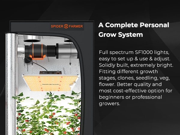 Spider Farmer ca®sf series 1000 led grow light distinguish true Samsung chip