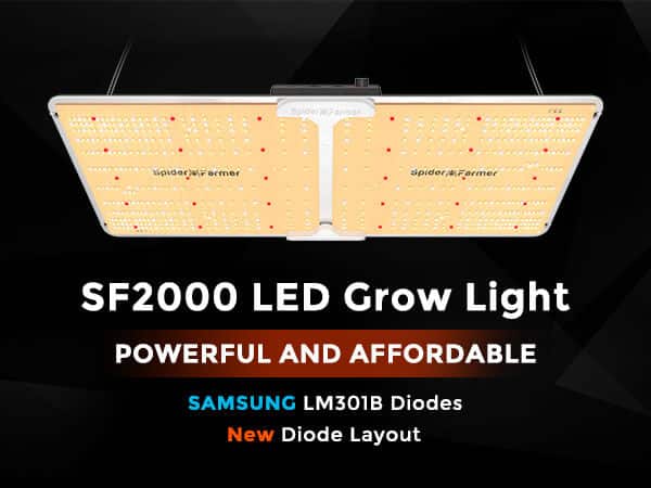 Spider Farmer CA®sf series 2000 led grow light Samsung chip