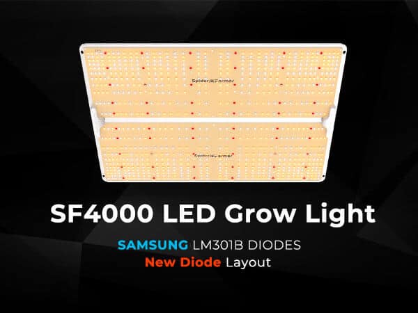 Spider Farmer ca®sf series 4000 led grow light new diode layou