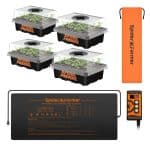 4 Pack Seed Trays with 48”X20.75” Seedling Heat Mat & Controller Set for Indoor Home Gardening Seed Starting