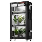 2025 Newest Version Spider Farmer 4 Tier Plant Stand With Grow Lights 108W , Plant Shelf with 1680D Grow Tent for Indoor Plant，Cloning and Greenhouse