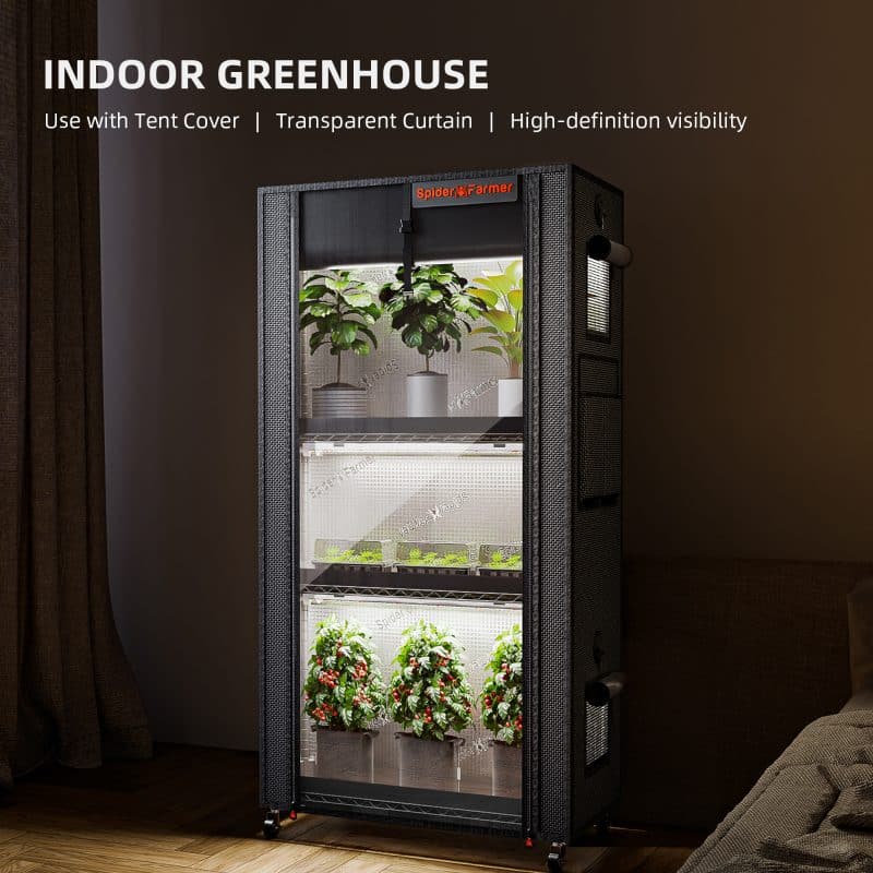 Spider Farmer 4 Tier Plant Stand With Led Grow Kit-Scene diagram 1