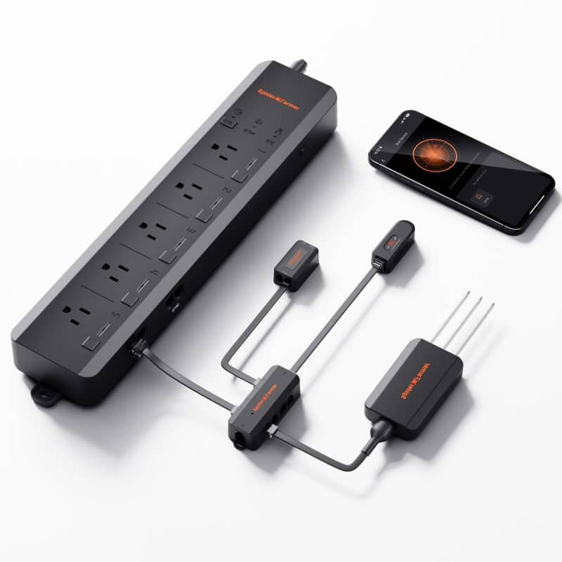 2025 Spider Farmer GGS AC5 Power Strip with 5 Outlets for Grow Tent Climate Control, Featuring Temperature, Humidity, VPD Monitoring, Scheduling, Historical Data Tracking, Bluetooth & WiFi Connectivity