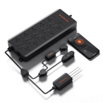 2025 Spider Farmer GGS AC10 Power Strip with 10 Outlets for Grow Tent Climate Control, Featuring Temperature, Humidity, VPD Monitoring, Scheduling, Historical Data Tracking, Bluetooth & WiFi Connectivity