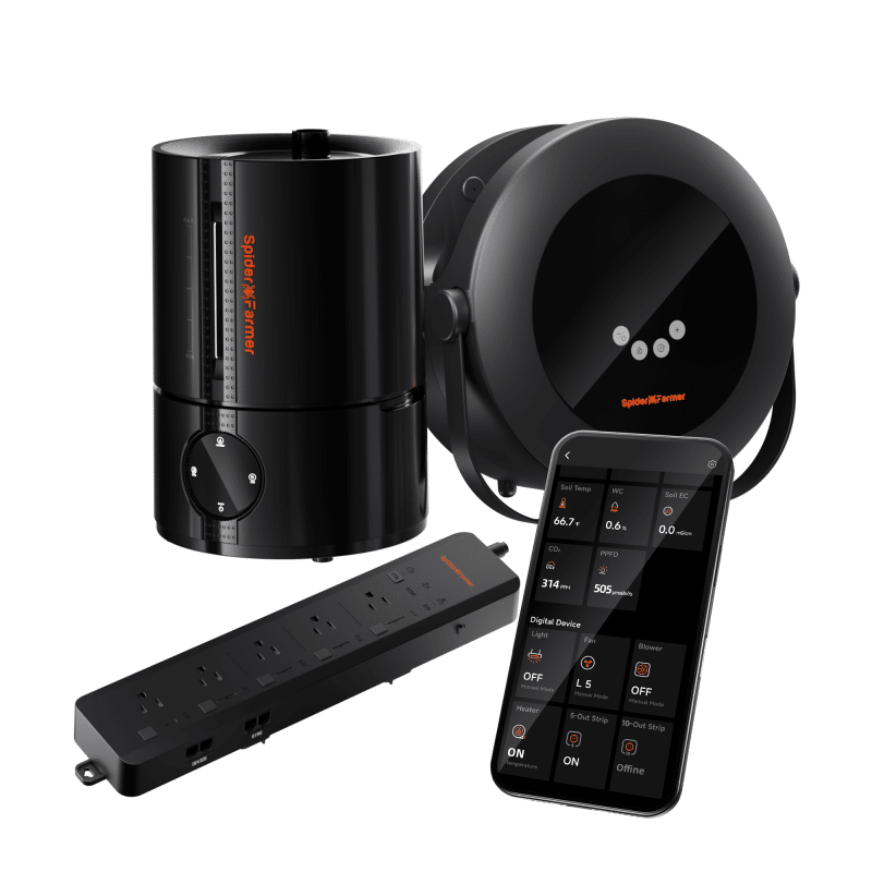 Bundle Sale丨Spider Farmer 5L Humidifier and 530W Heater with GGS AC5 Power Strip Kit for Smart Control