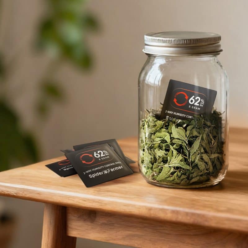 2025 New Arrival Spider Farmer | 62% RH 8g 2-Way Humidity Control Packs | 10 Packs | Each for Storing 1 oz | Moisture Balance for Herbs, Cigar, Food & Wood Products Fresh Storage | Great for Small Storage Containers, Mason jars
