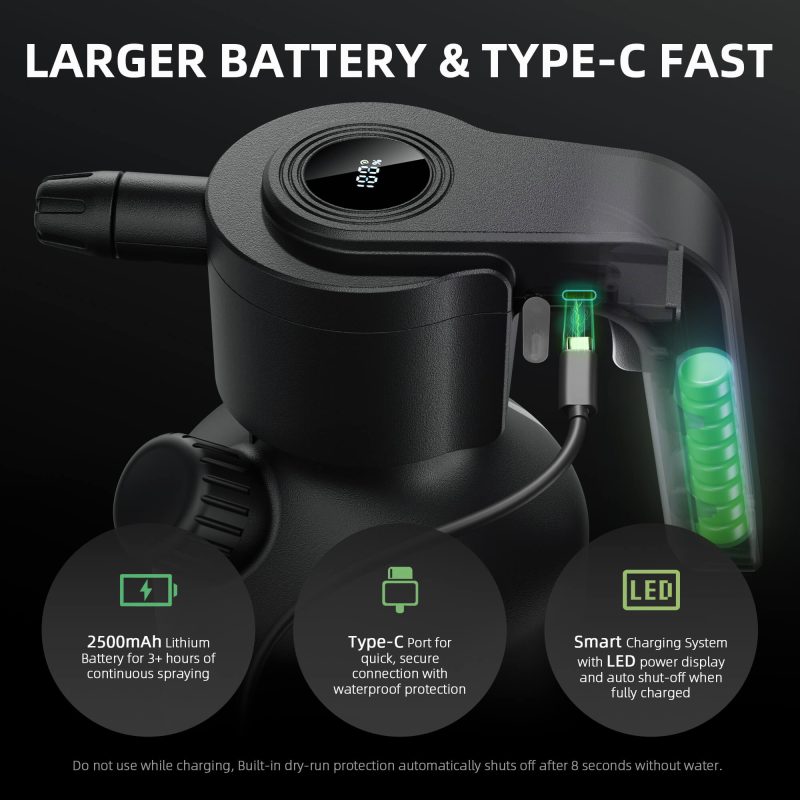 spider farmer electric sprayer-largr battery& type-c