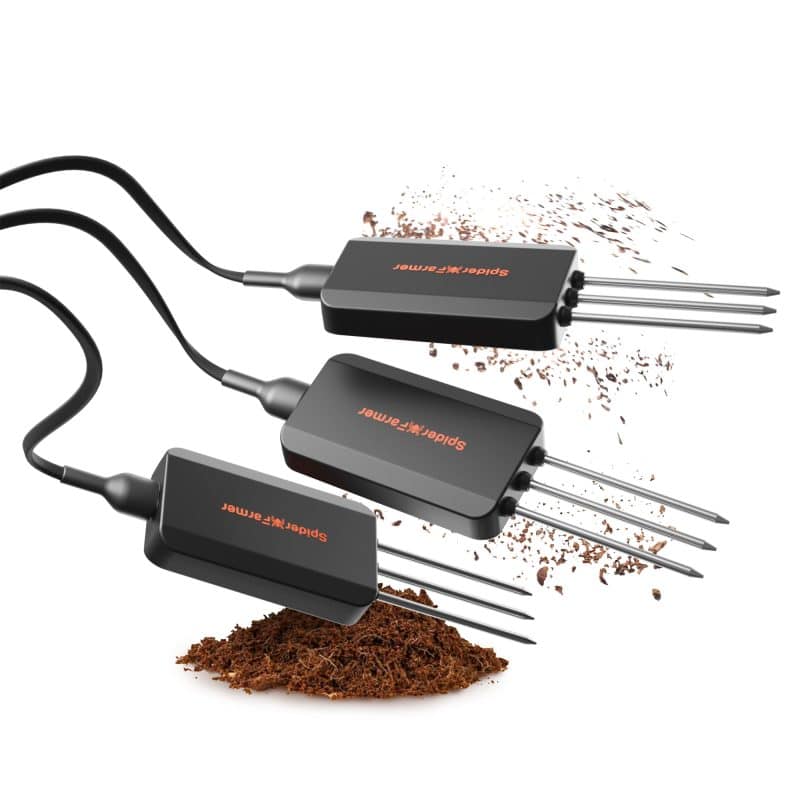 Pre-order 2025 Spider Farmer 3 Pcs GGS Smart 3-in-1 Soil Sensor Pro | Accurate Drip Irrigation Control, Substrate Type Selection, Monitoring Real-Time Soil EC, Temperature, and Moisture